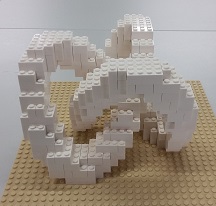 Trefoil knot made of lego