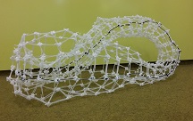 Model Klein bottle made of cable ties