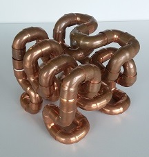 3-D Hilbert curve made of copper tubing