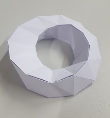 Developable surface of a moebius strip made of paper