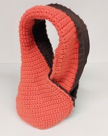 Model Klein bottle crocheted and with zipper to unfold