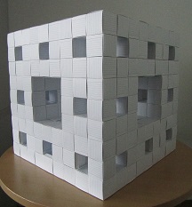 Menger Sponge made of paper, no glue was used.