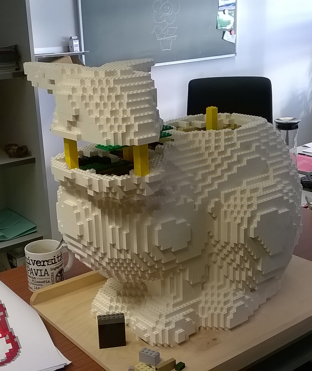 Lego bunny during construction